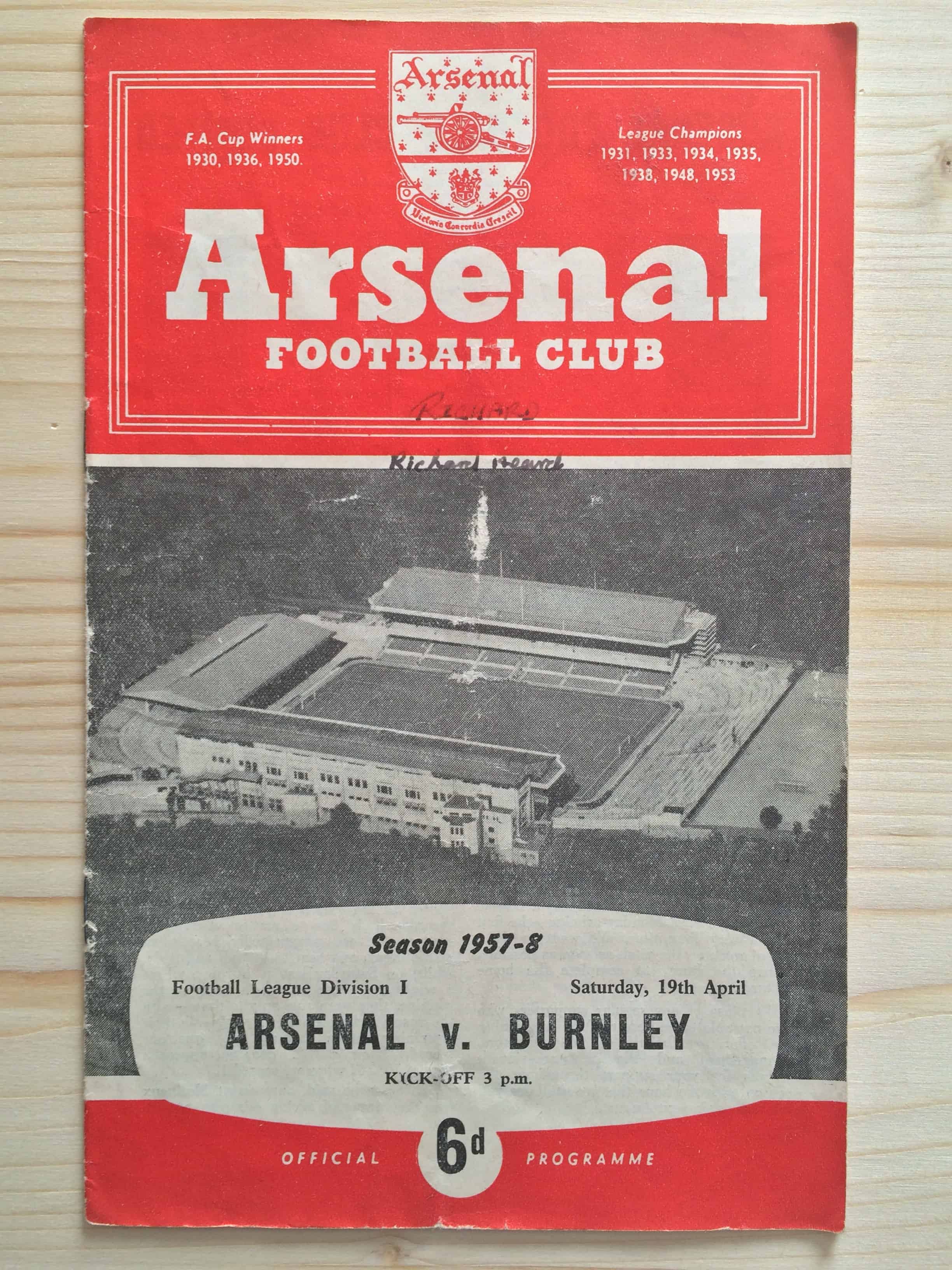 Arsenal FC v Burnley FC